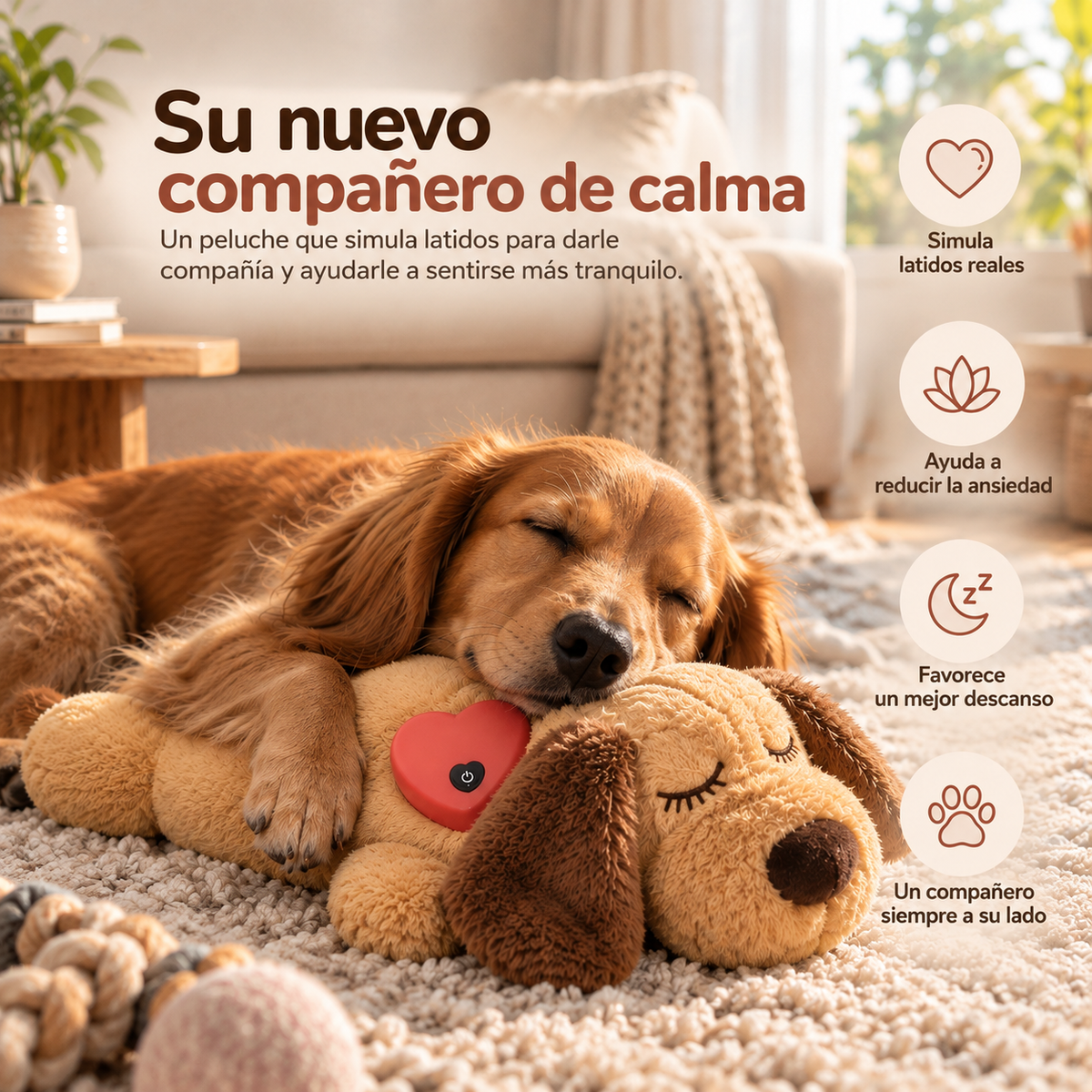 Peluche que simula latidos de corazón