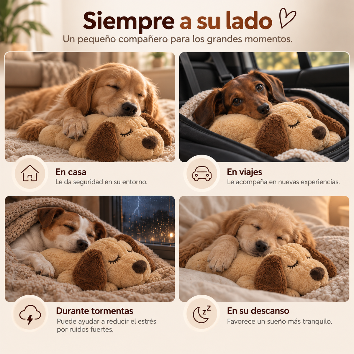 Peluche que simula latidos de corazón